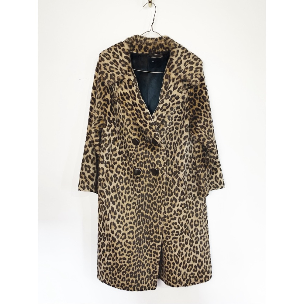 Vintage Leopard Print Trench Coat